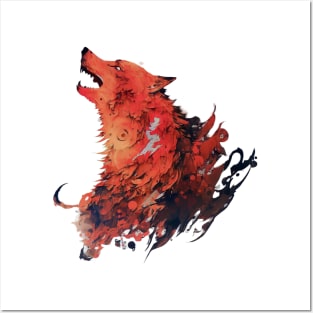 Fenrir: The Mighty Fire Wolf Posters and Art